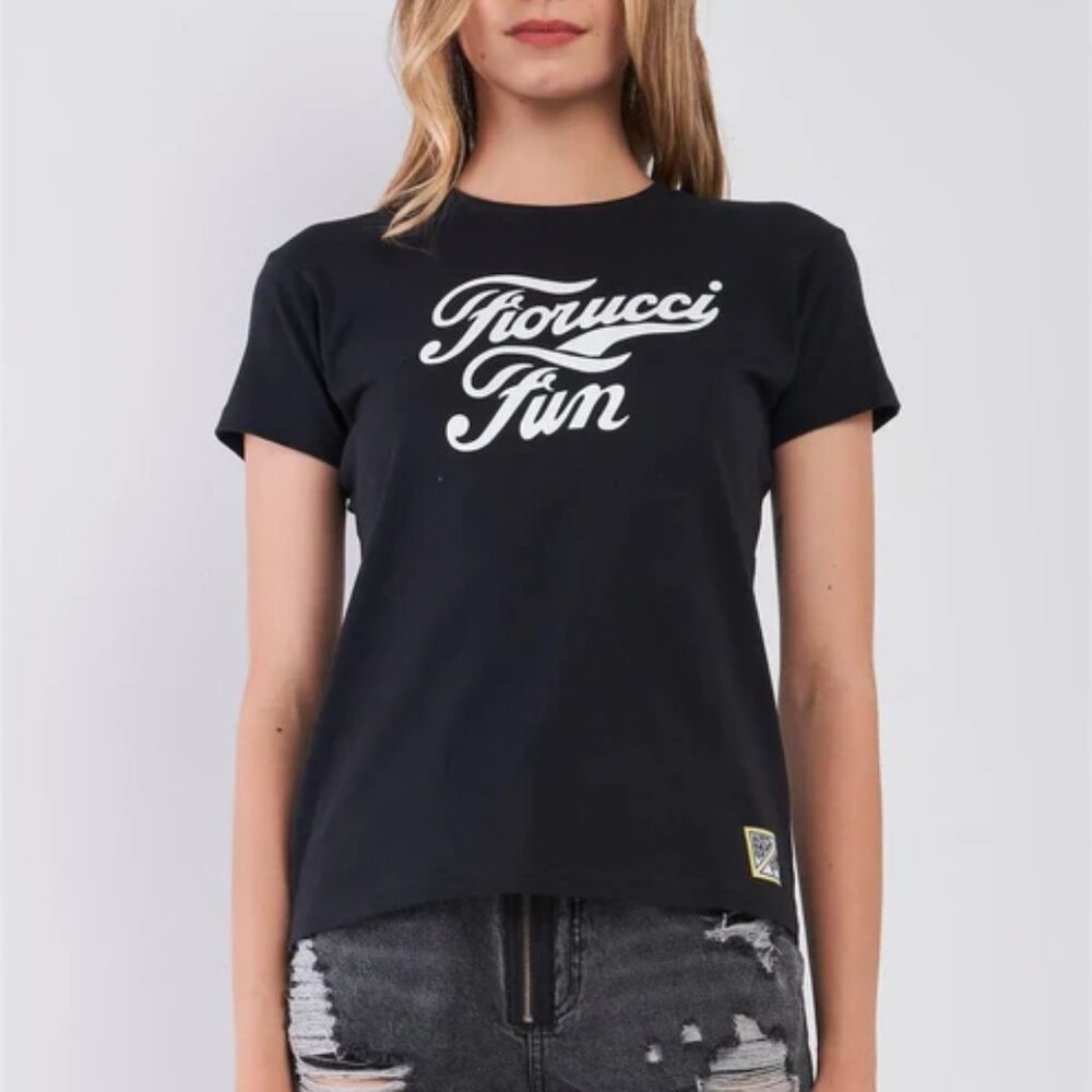 NWT ELIO FIORUCCI Fun Tee Black Medium Italy Fashion Designer